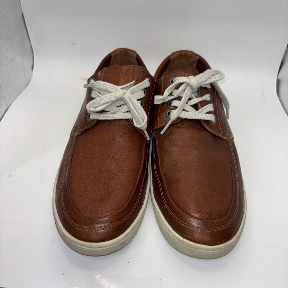 Flag Ltd Nappa Glove Mens Brown Leather Low Top Sneakers 241FL0010 Size 8 M